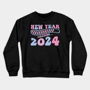 New year 2024 loading pastel wavy design Crewneck Sweatshirt